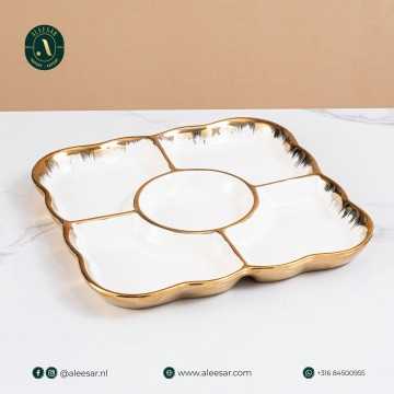 GOLD PORCELAIN HOSTESS|[S321]
